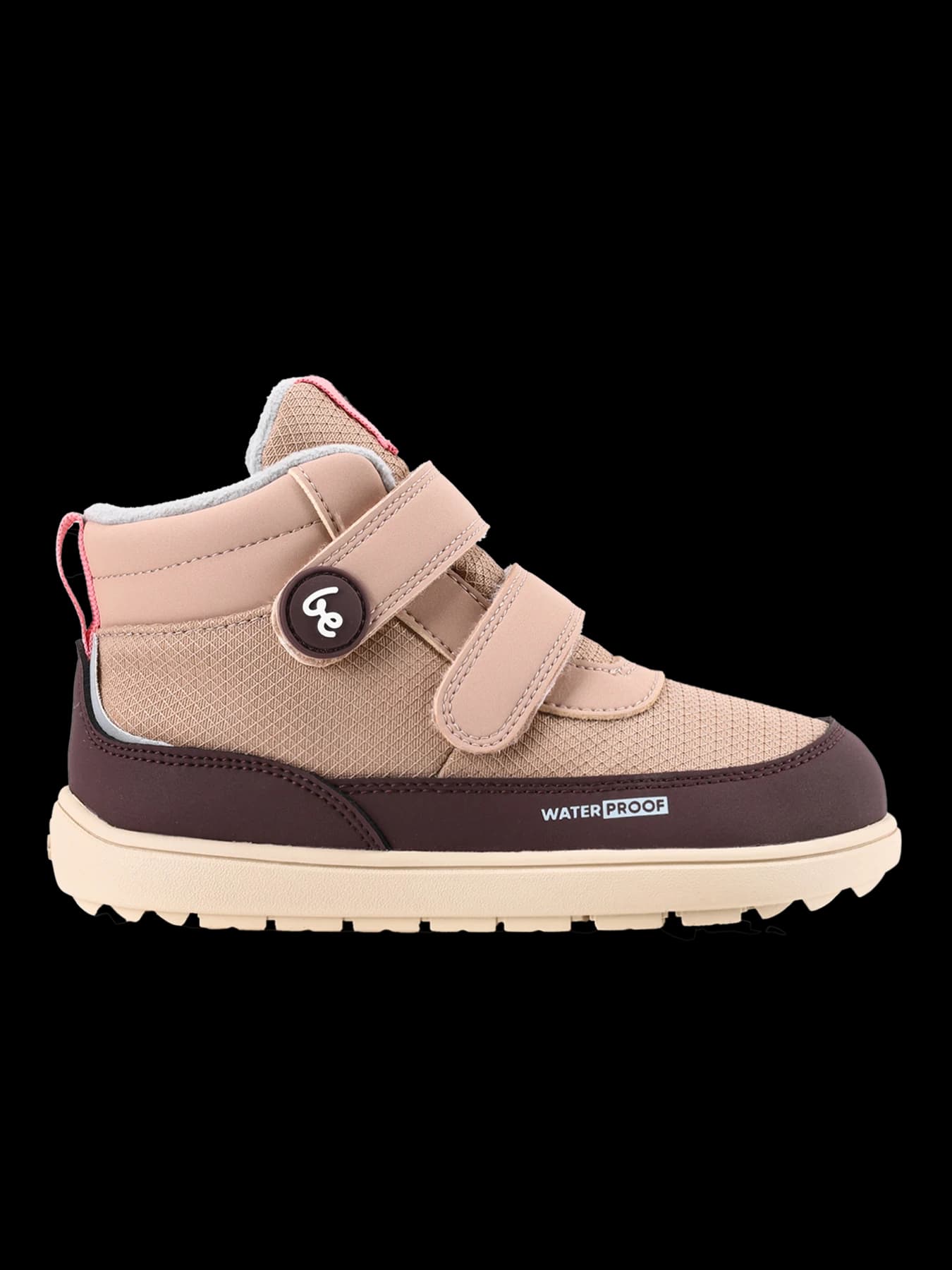 Детские зимние ботинки Be Lenka Zippu Kids — бежево-бордовые, фото 1