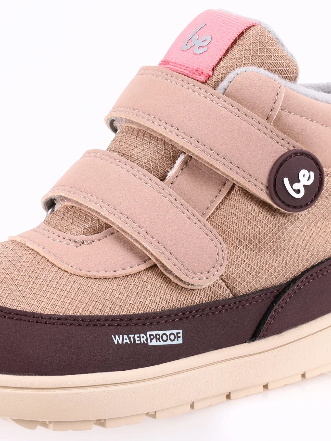 Детские зимние ботинки Be Lenka Zippu Kids — бежево-бордовые, фото 2