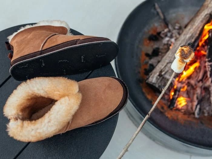 Softstar S'more Sheepskin Slippers — Coffee / Stonytip · Wide · для взрослых, фото 7