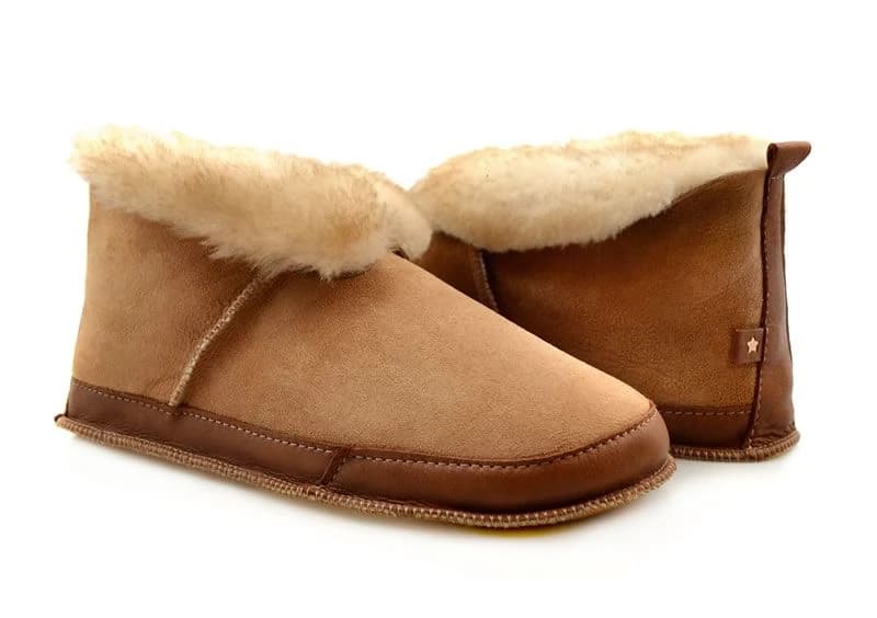 Softstar Fireside Sheepskin Slippers — Chestnut / Stonytip · Wide · для взрослых, фото 4