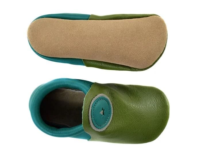 Softstar Roo Moccasin - Smooth Leather — Moss / Teal · Regular · для подростков, фото 3
