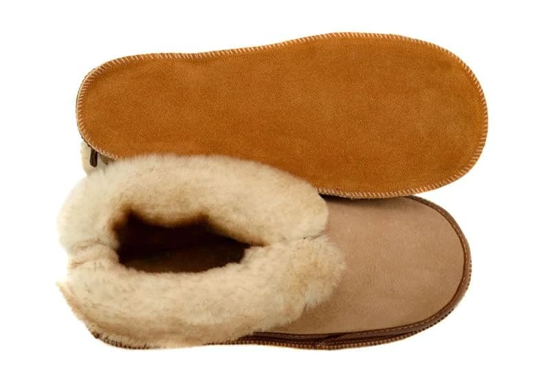 Softstar Fireside Sheepskin Slippers — Chestnut / Stonytip · Wide · для взрослых, фото 2