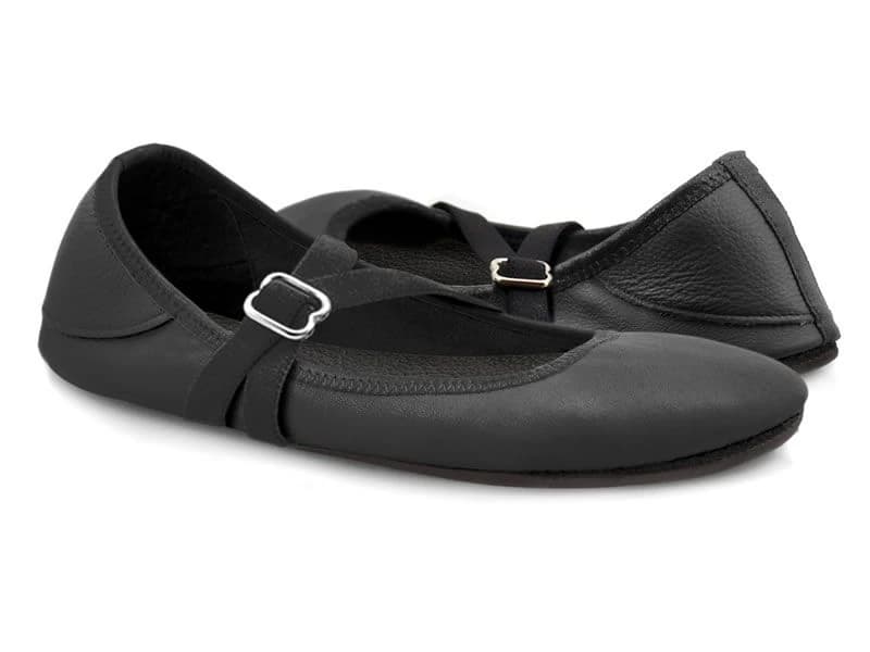 Softstar Ballerine Flat - Leather Sole — Black with Sport Closure +$10 · Regular, Black Bullhide Leather · для взрослых, фото 2
