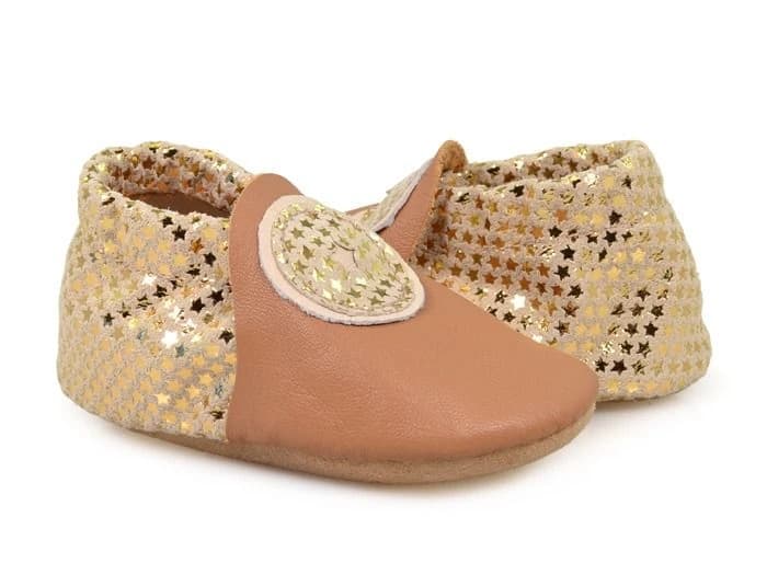 Softstar Buttercup Moccasin — Sandalwood / Cream with Gold Stars · для малышей, фото 2
