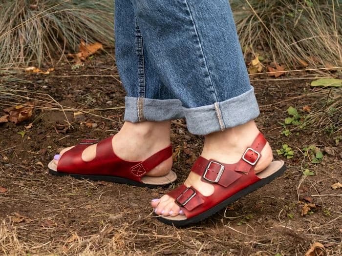Softstar Camino Sandal — Crimson (limited supply) · Lightning (5mm Vibram rubber) · для взрослых, фото 5