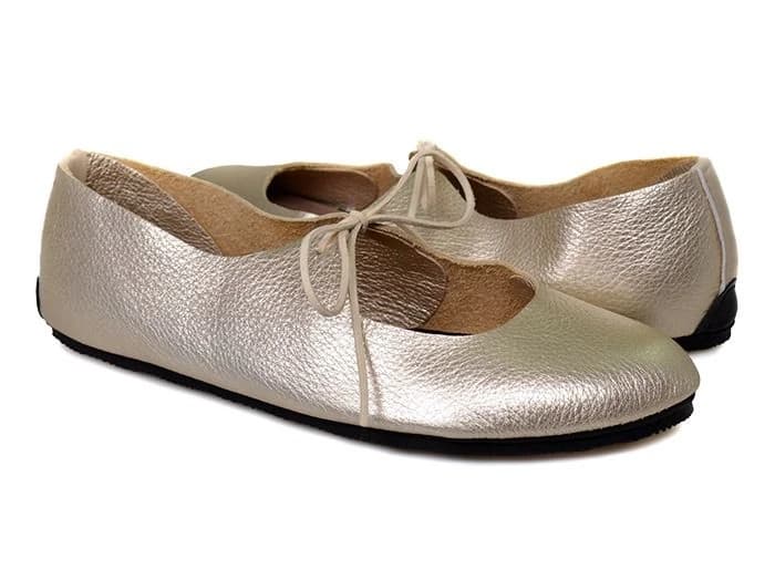 Softstar Vintage Tie Ballerine Flat — SHINY Platinum · REGULAR · для взрослых, фото 2