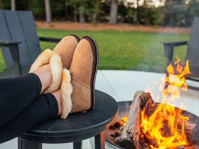 Softstar S'more Sheepskin Slippers — Coffee / Stonytip · Wide · для взрослых, фото 5