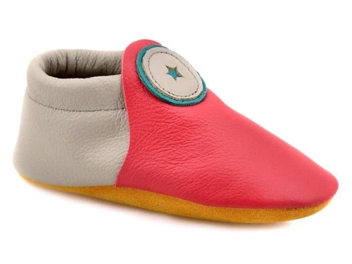 Softstar Roo Moccasin - Smooth Leather — Blaze / Smoke · XWIDE (Please read info below) + $10.00 · для детей — фото 1 из 4