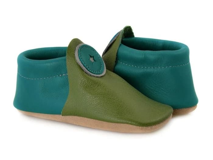 Softstar Roo Moccasin - Smooth Leather — Moss / Teal · Regular · для подростков, фото 2