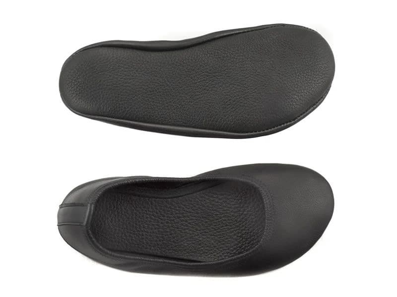 Softstar Ballerine Flat - Leather Sole — Black · Wide, Black Bullhide Leather · для взрослых, фото 4