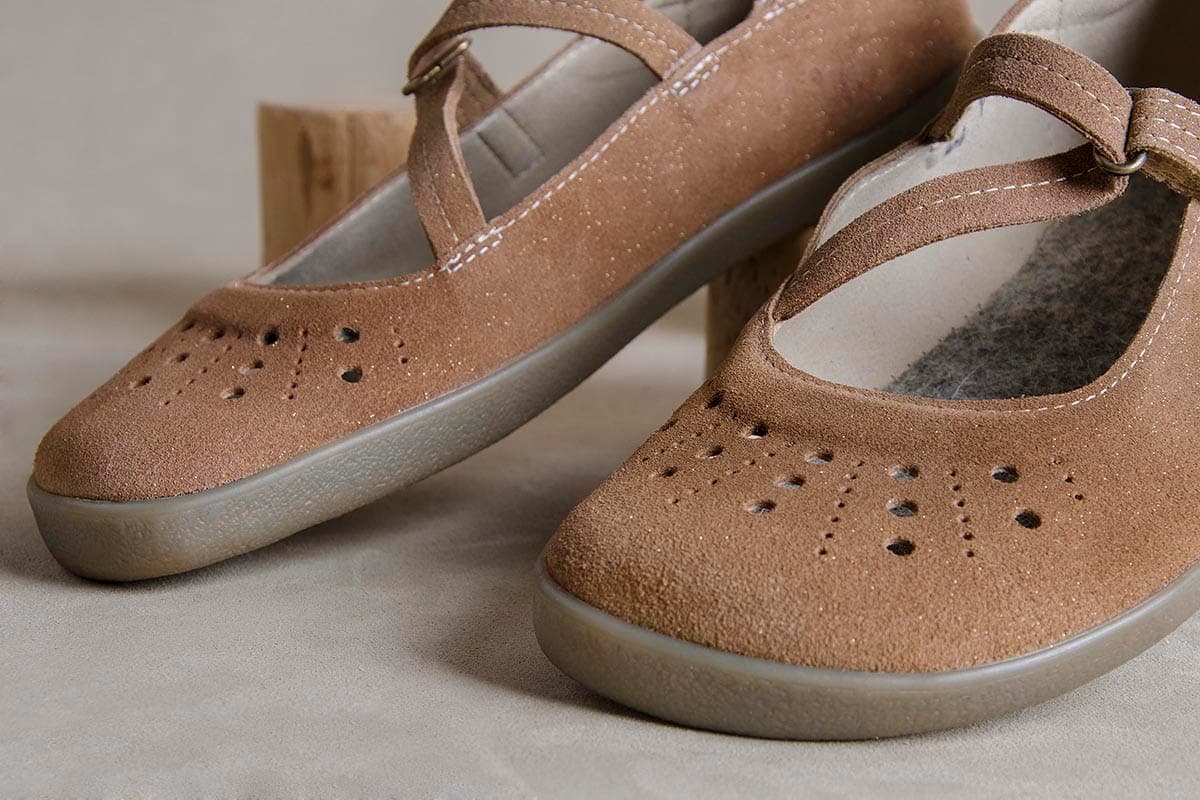 Босоногие балетки Proalp Contact B1 с перфорацией — Pearl Hazelnut · широкая полнота, фото 2