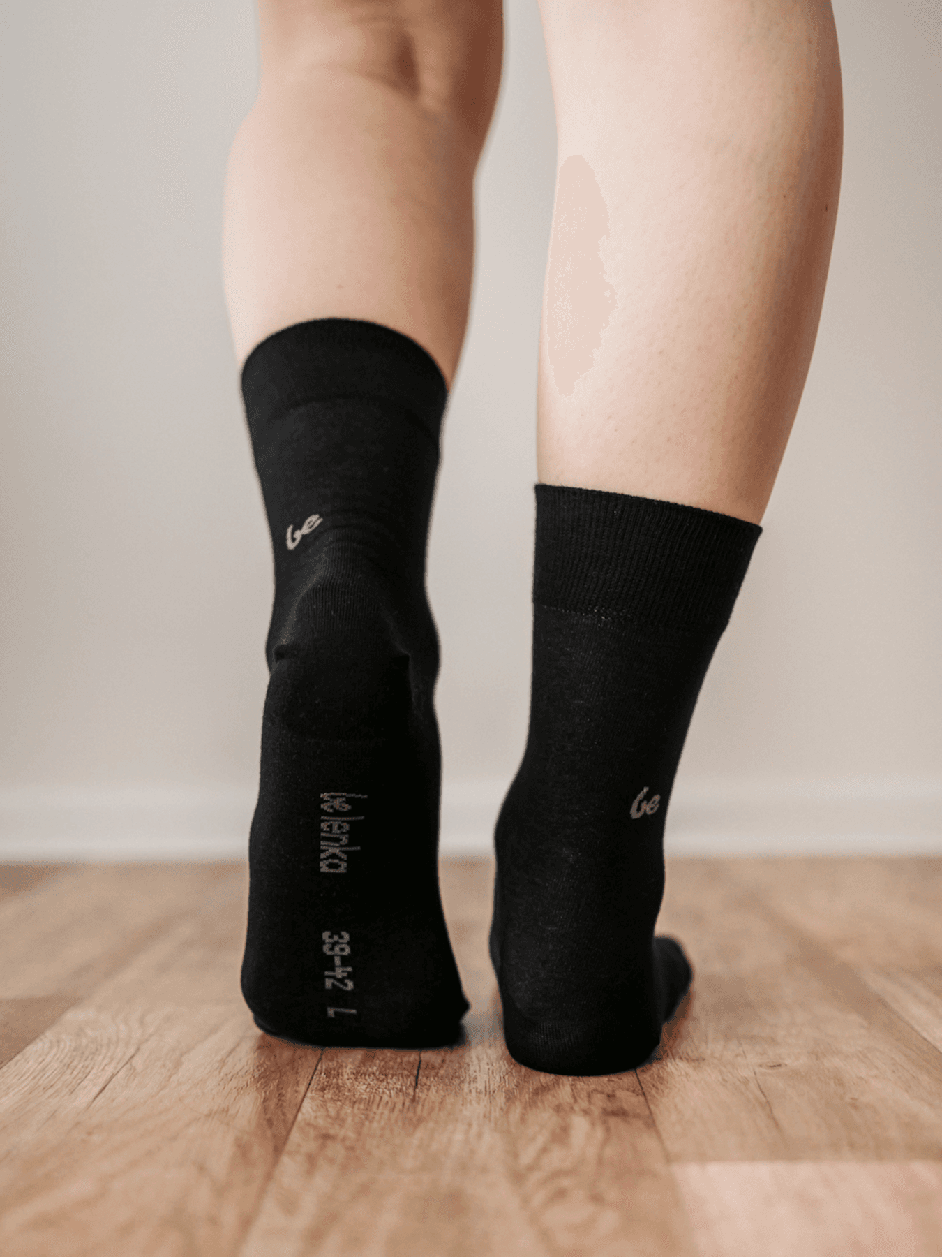 Barefoot Socks - Crew - Essentials – Black - thumbnail 4