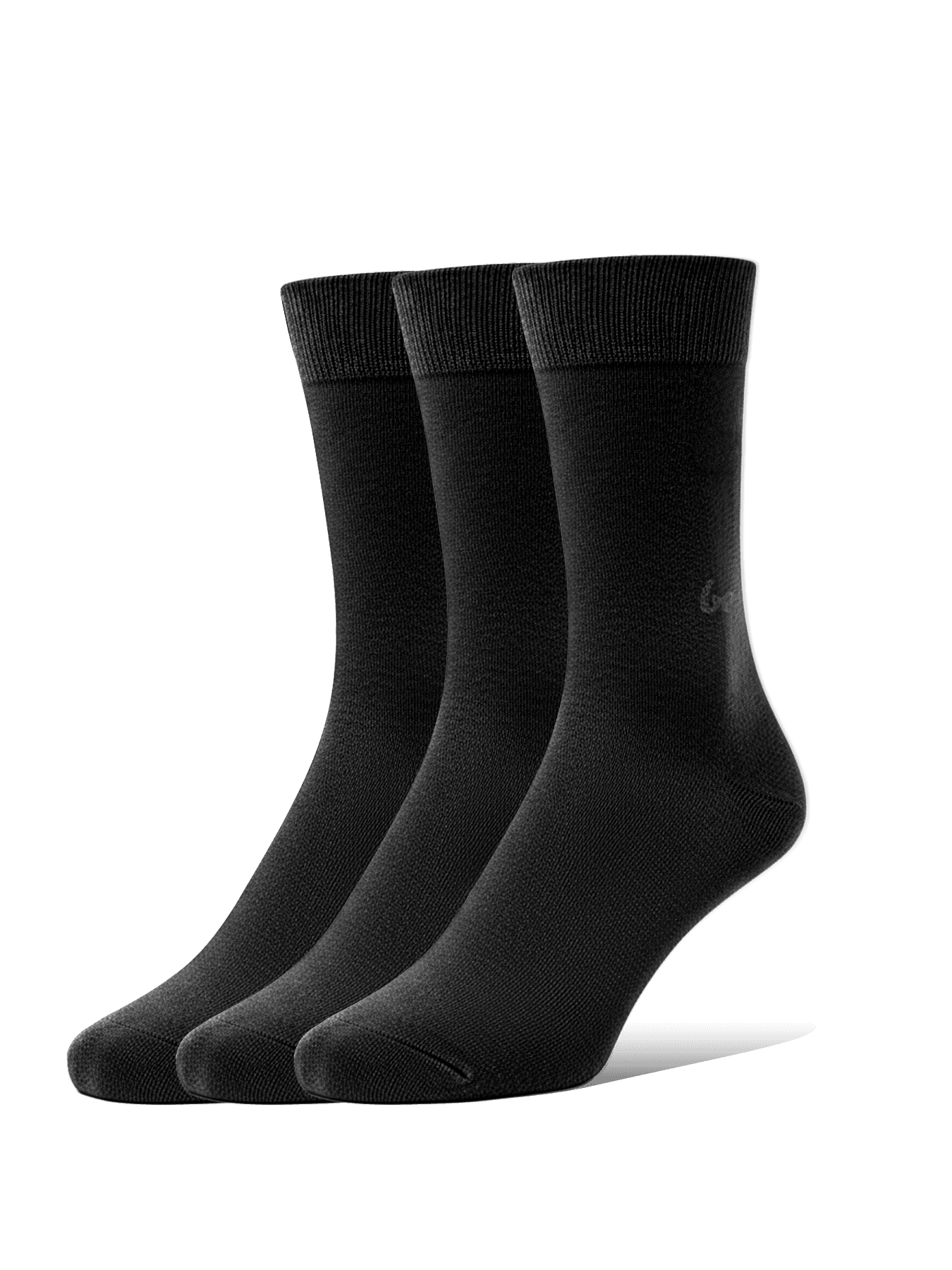 Barefoot Socks - Crew - Essentials - Black - 3 pack - thumbnail 3