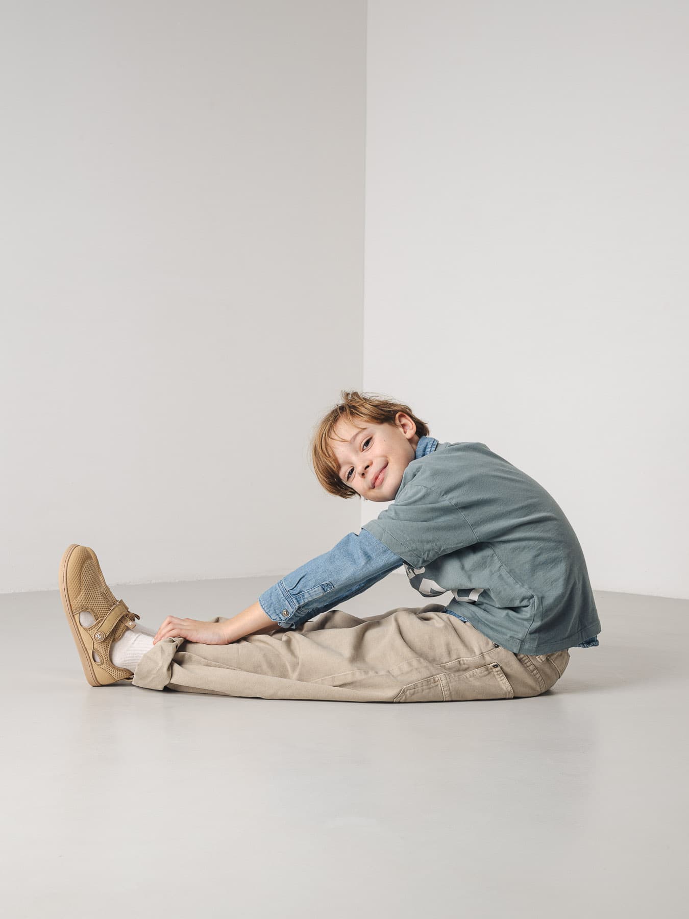 Kids barefoot sandals Zest Kids - Beige - thumbnail 4