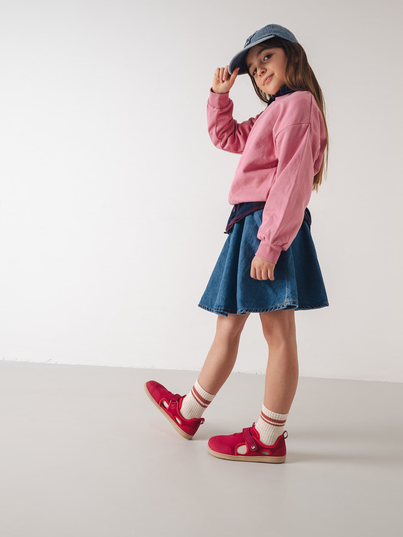 Kids barefoot sandals Zest Kids - Berry - thumbnail 2