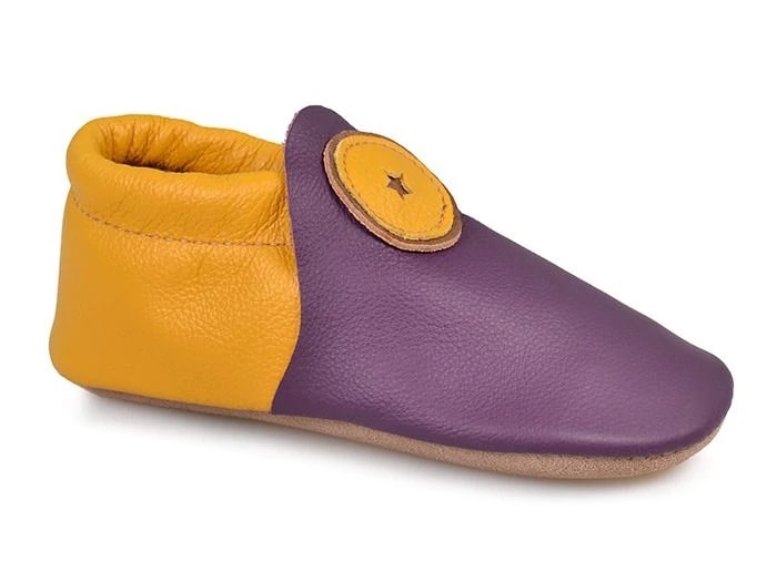 Softstar Roo Moccasin - Smooth Leather — Elderberry / Dijon · Wide · для детей, фото 1 из 4