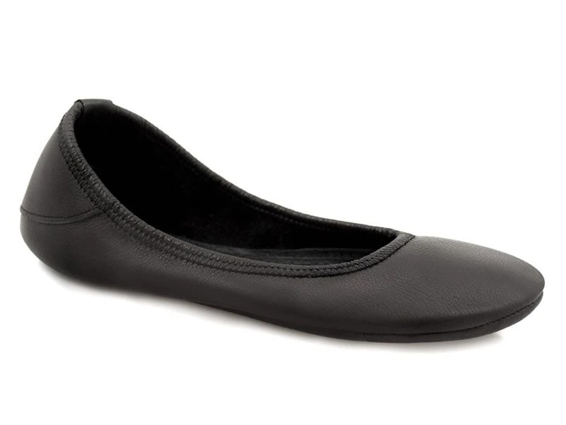Softstar Ballerine Flat - Leather Sole — Black · Wide, Black Bullhide Leather · для взрослых, фото 1 из 6