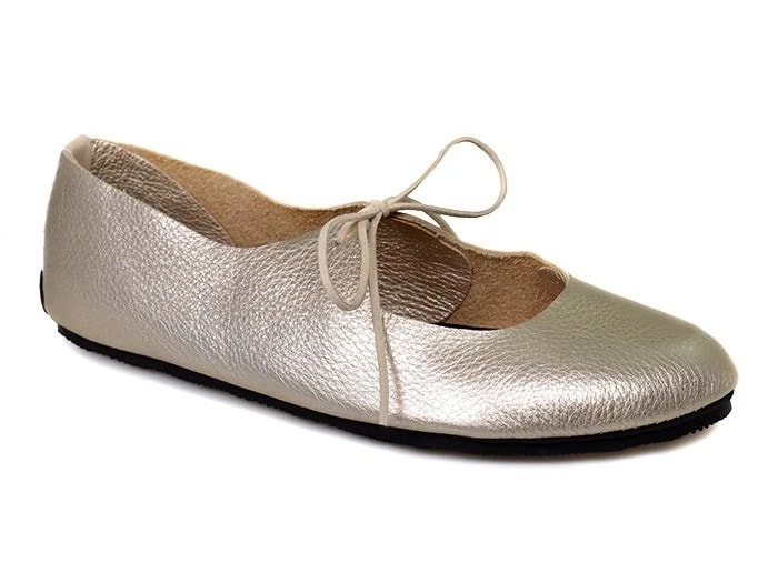 Softstar Vintage Tie Ballerine Flat — SHINY Platinum · REGULAR · для взрослых, фото 1 из 8