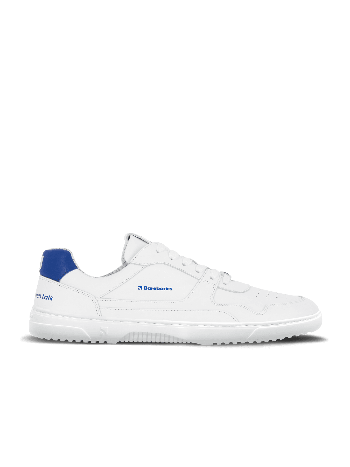 Barefoot Sneakers Barebarics Zing - Brave Men Talk - White & Blue - Main