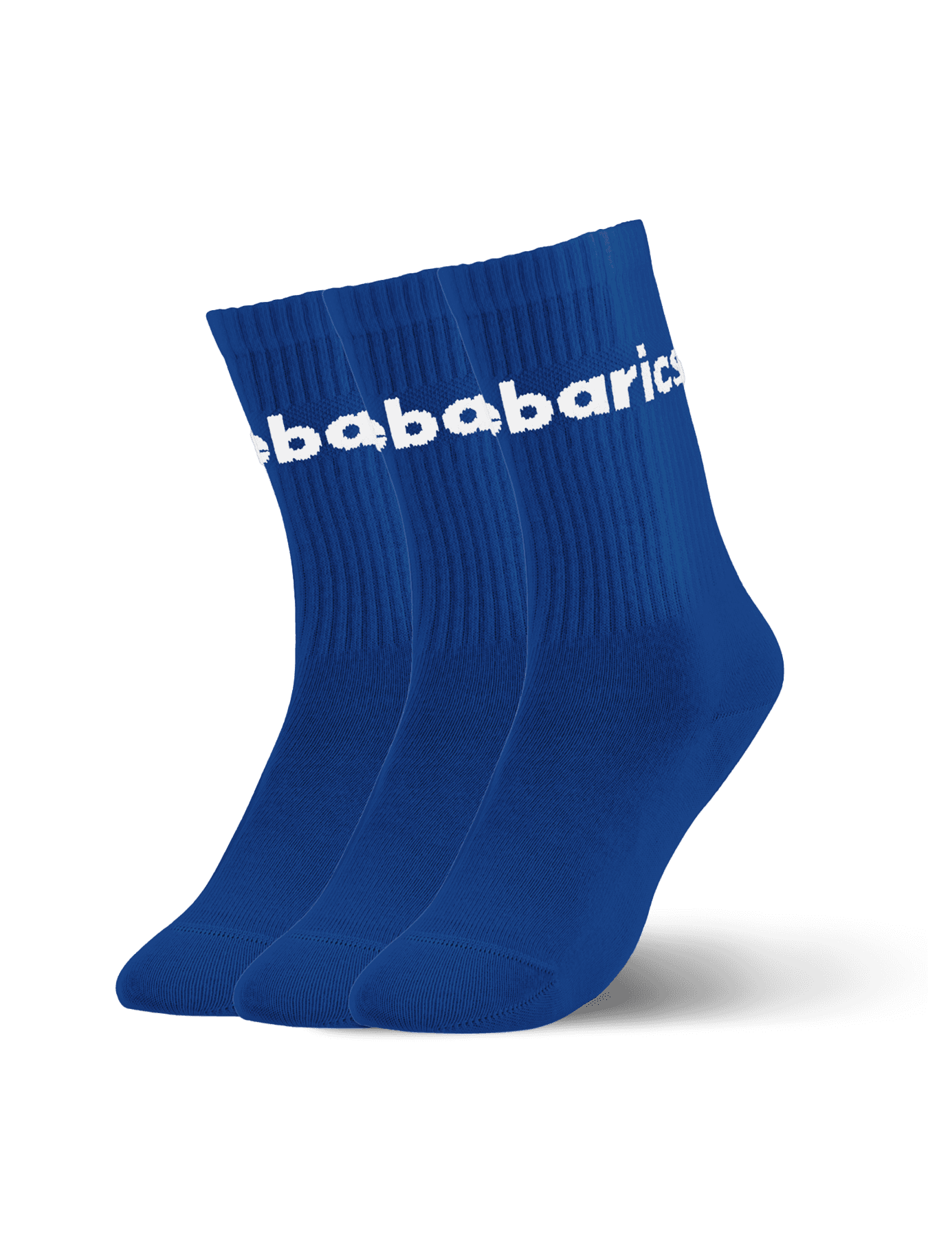 Barebarics - Barefoot Socks - Crew - Blue - Big logo - 3 pack - Main