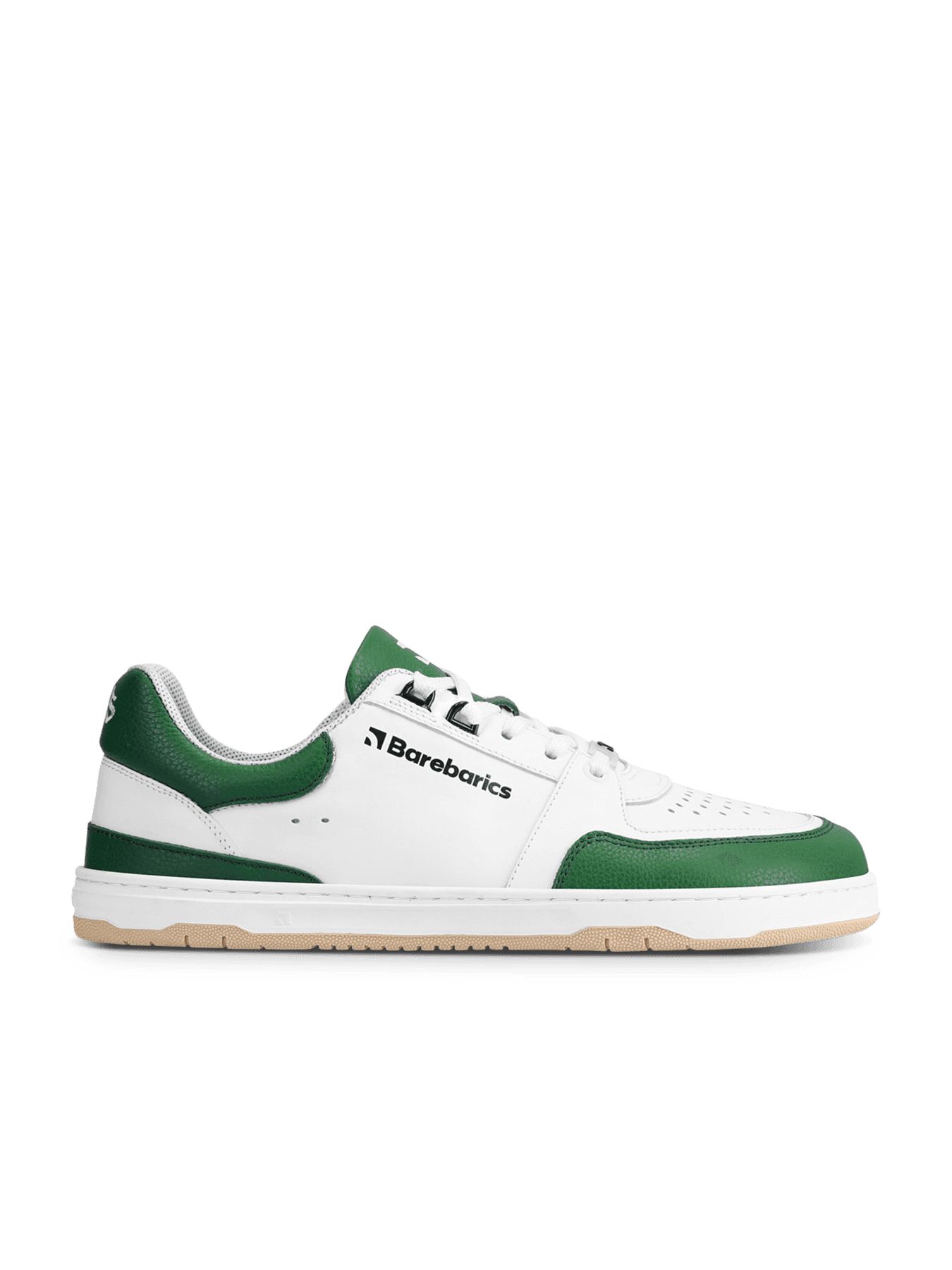 Barefoot Sneakers Barebarics Wave - White & Dark Green - Main