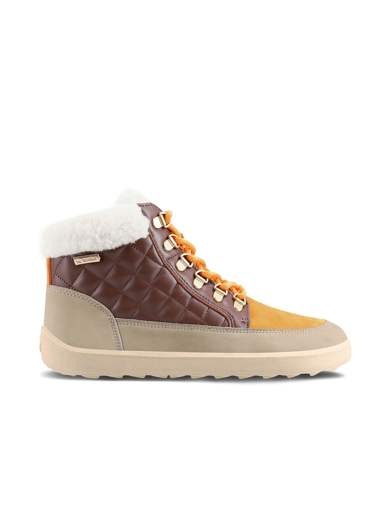 Barefoot Boots Be Lenka Olivia - Taupe, Dark Brown & Orange - Main