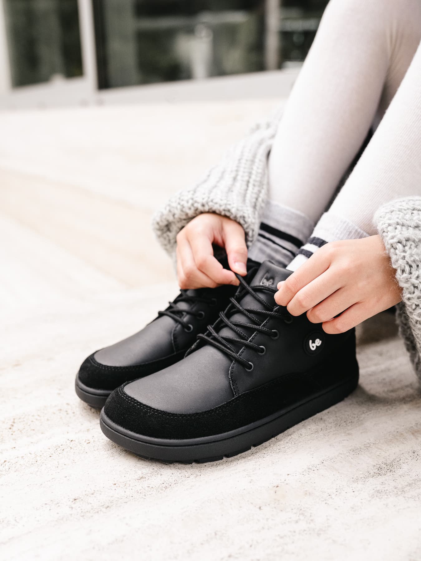 Kids barefoot shoes Be Lenka Elio Junior - All Black - Main