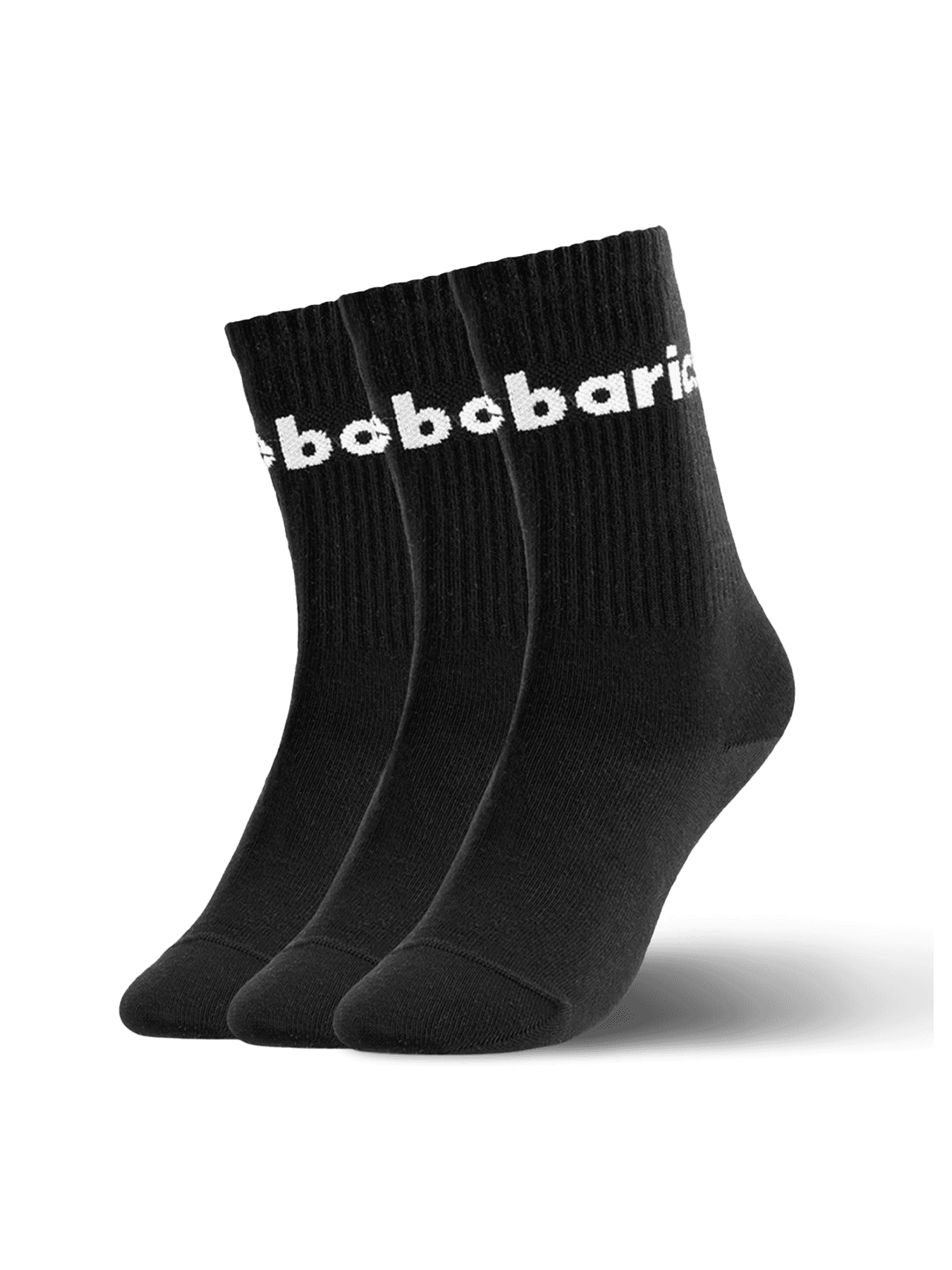 Barebarics - Barefoot Socks - Crew - Black - Big logo - 3 pack - Main