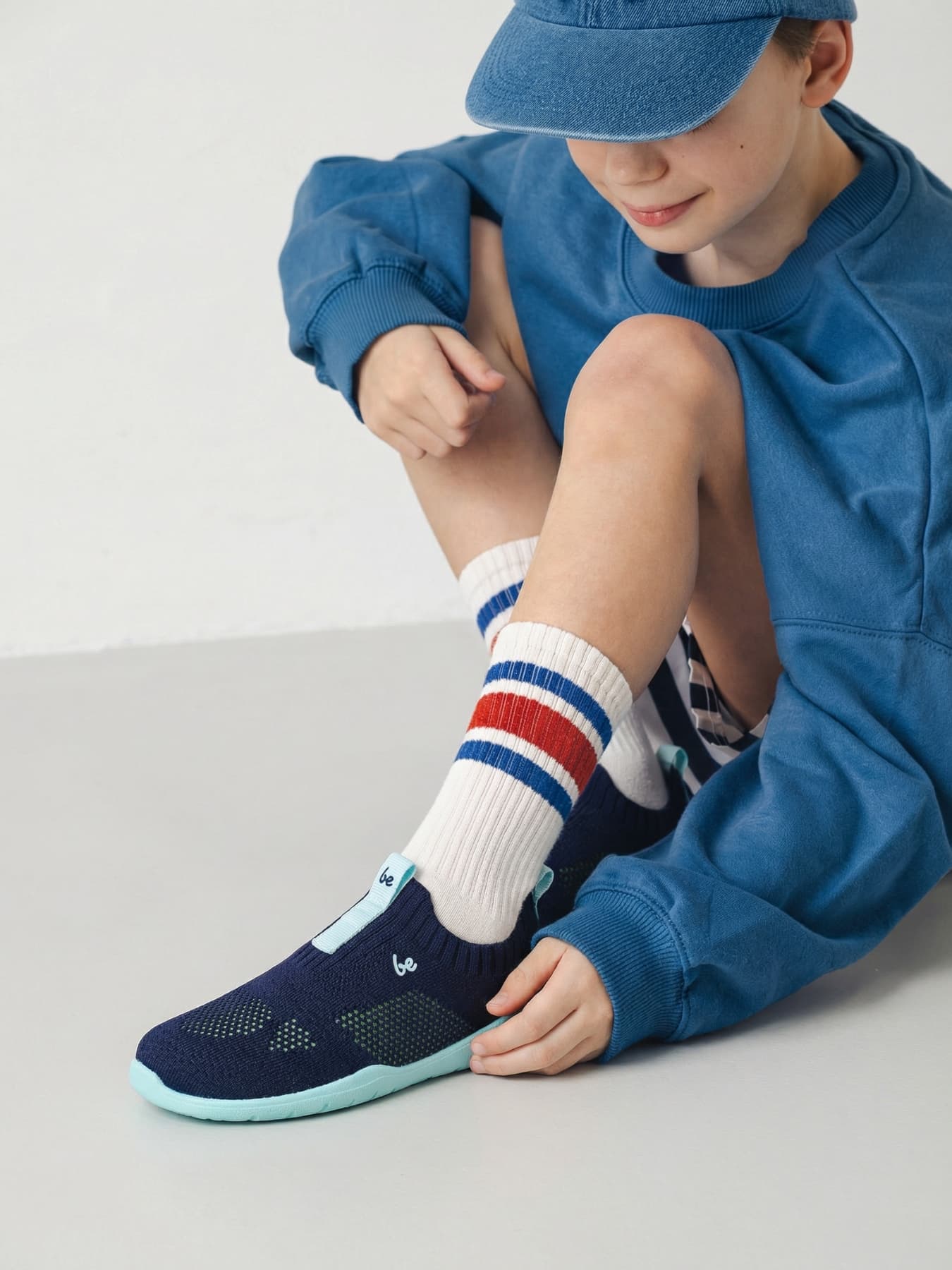 Kids Barefoot Slip-on Shoes Be Lenka Luppo Kids - Blue & Aqua - Main