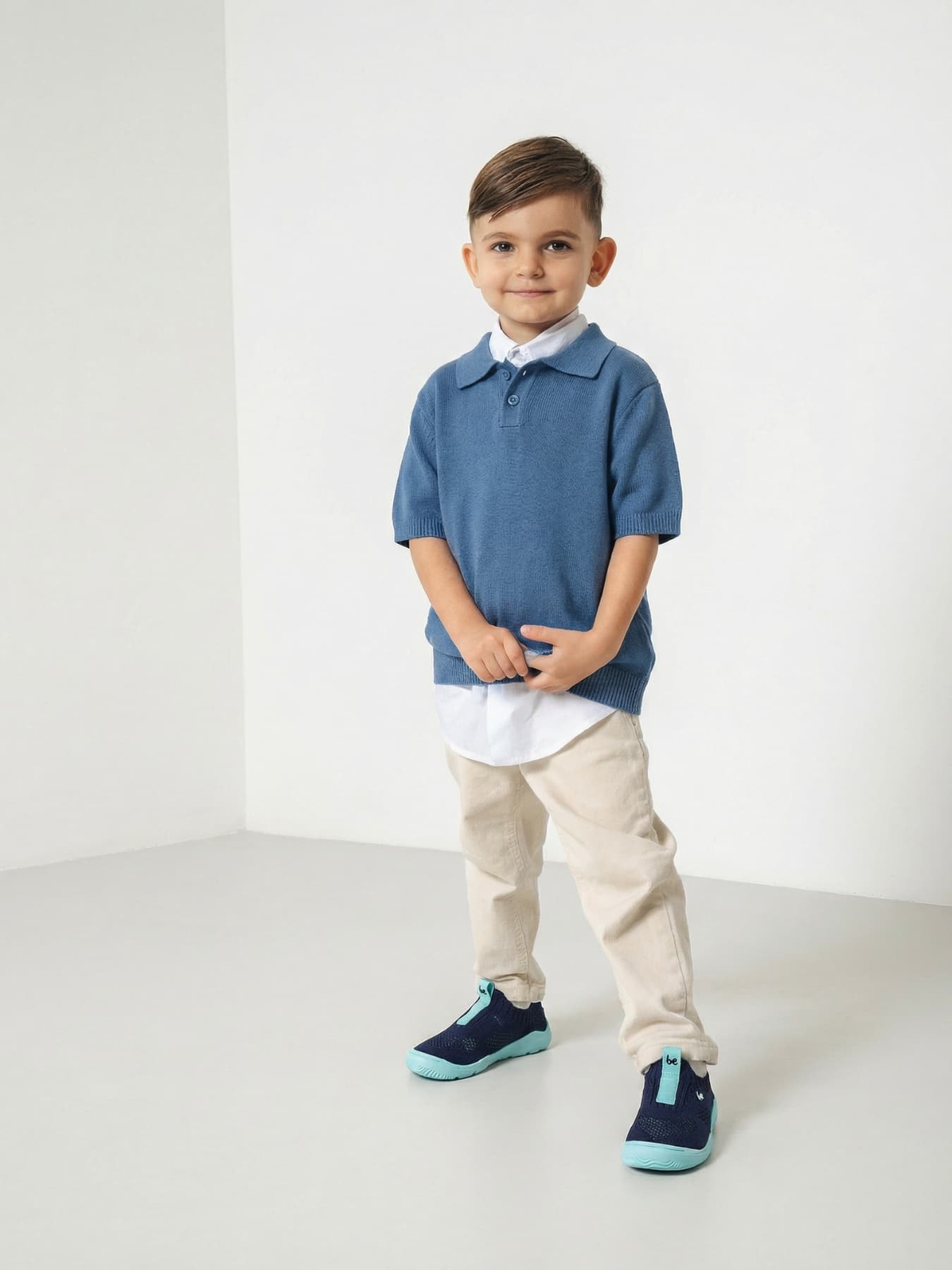 Kids Barefoot Slip-on Shoes Be Lenka Luppo Preschool - Blue & Aqua - Main