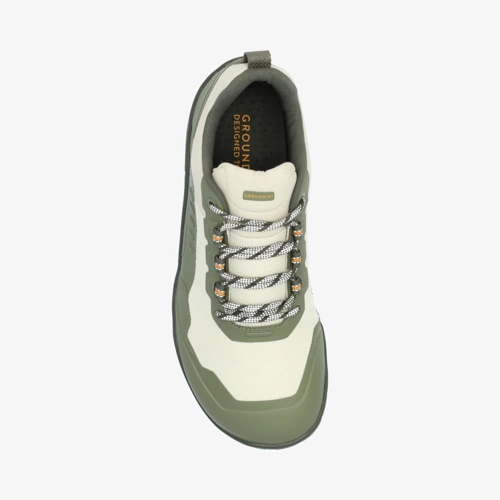 Мужские треккинговые кроссовки Groundies All Terrain Low 2.0 — Khaki/Orange (Barefoot), фото 5