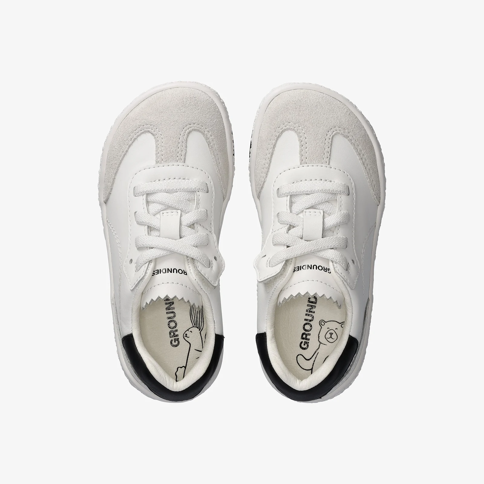 Детские кроссовки Groundies Panama Kids — Off-White/Black (Barefoot), фото 2