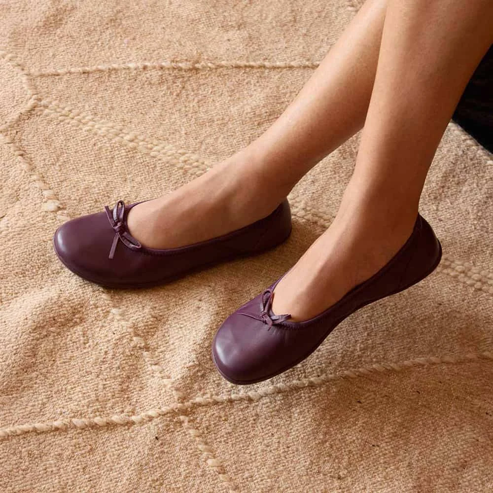 Женские балетки Groundies Ruby 2.0 — Dark Plum (Barefoot), фото 6