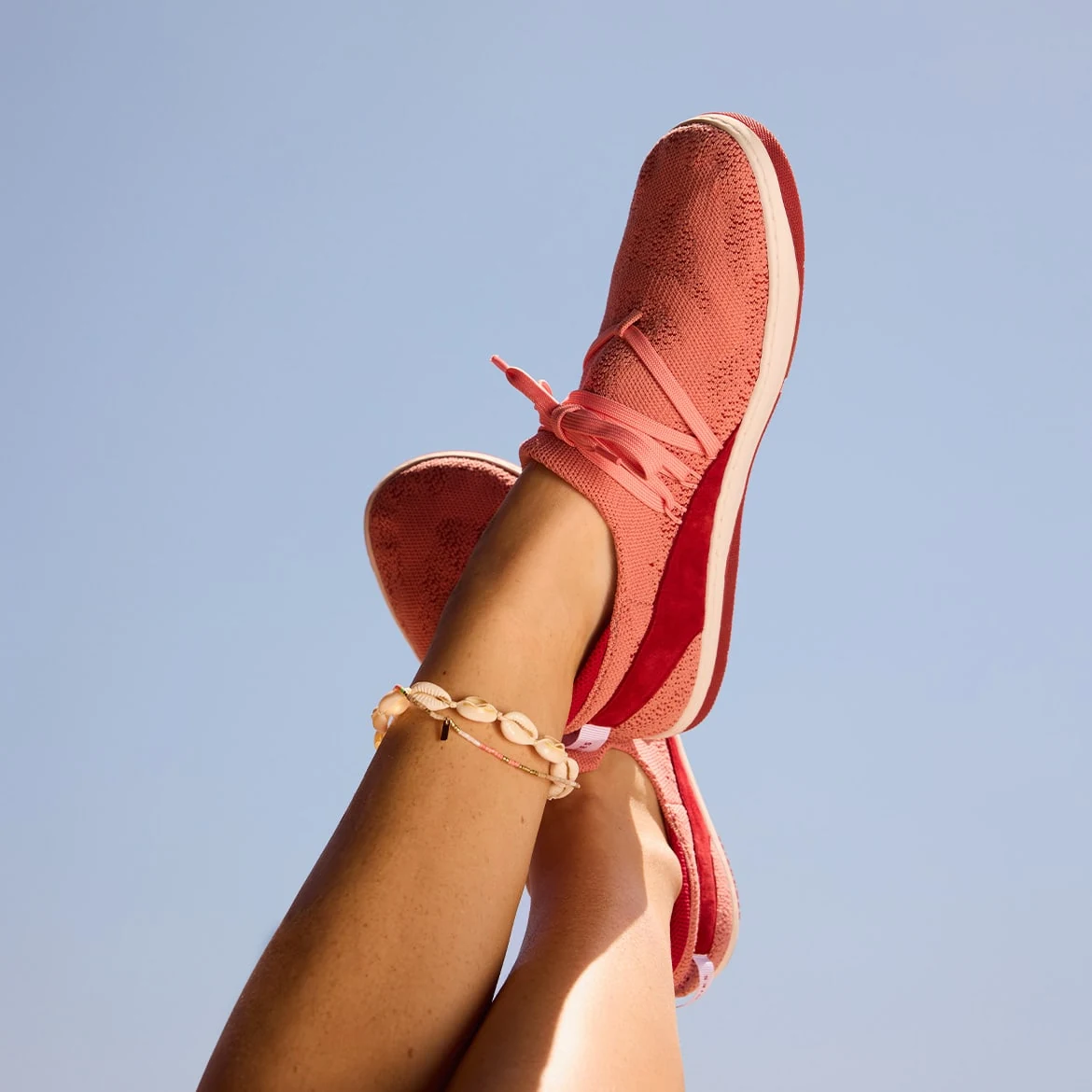 Женские кроссовки Groundies Osaka — Blush/Red (Barefoot), фото 3