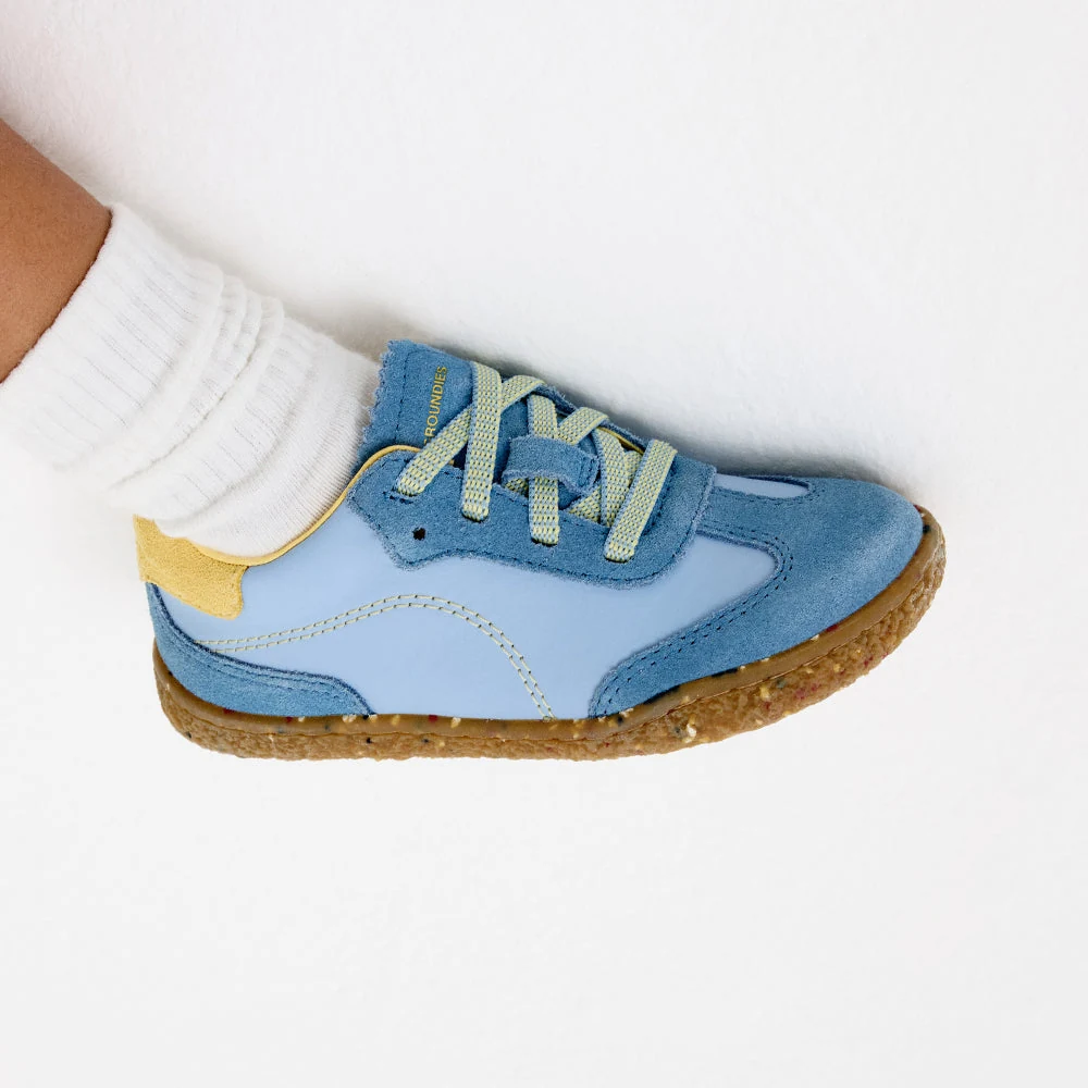Детские кроссовки Groundies Panama Kids — Sky Blue/Lemon Cream (Barefoot), фото 2