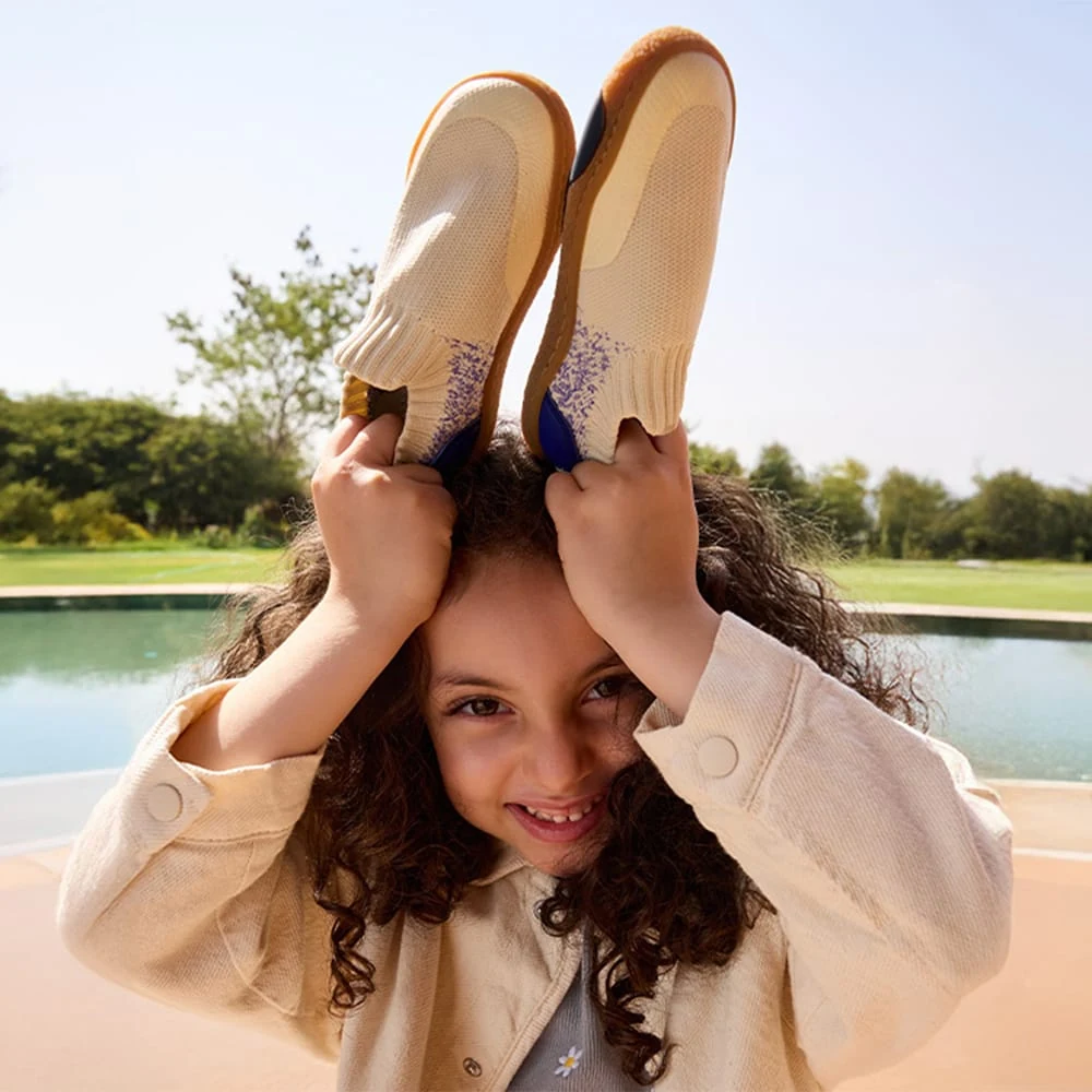 Детские кроссовки Groundies Nara — Sand/Indigo Blue (Barefoot), фото 6