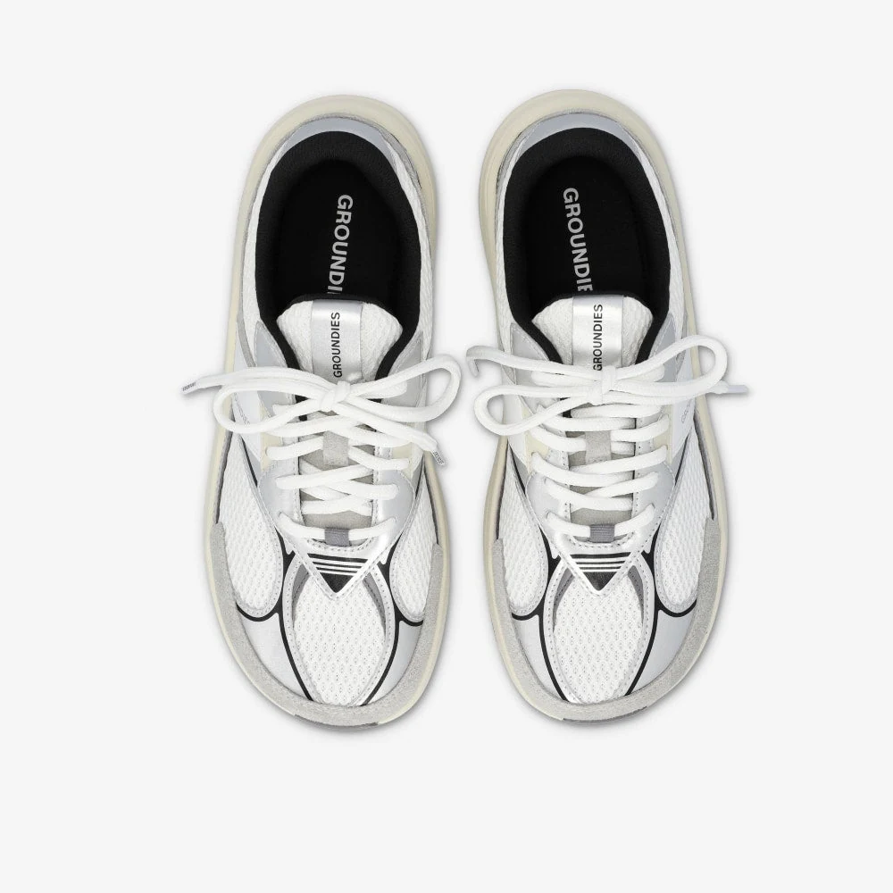 Мужские кроссовки Groundies Starlite 2.0 — White/Silver/Black (Barefoot), фото 5