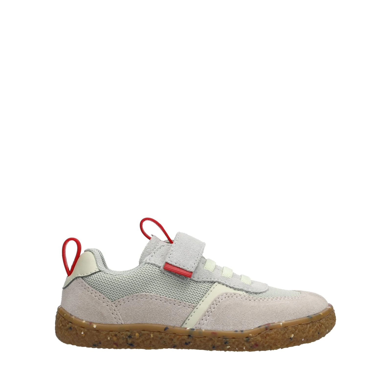 Детские кроссовки Groundies Lou 2.0 — Sage Green/Red (Barefoot) — фото 1 из 7