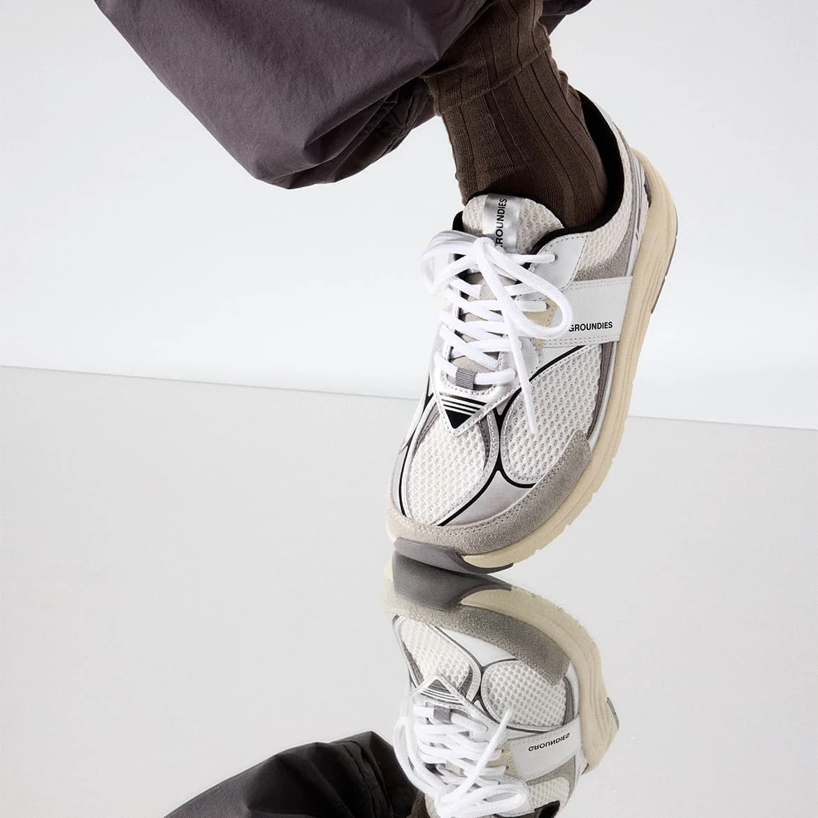 Женские кроссовки Groundies Starlite 2.0 — White/Silver/Black (Barefoot), фото 3