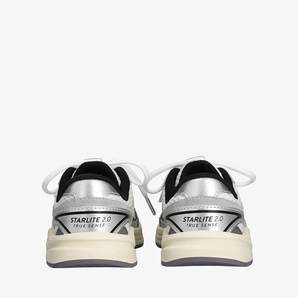 Детские кроссовки Groundies Starlite 2.0 Junior — White/Silver/Black (Barefoot), фото 7
