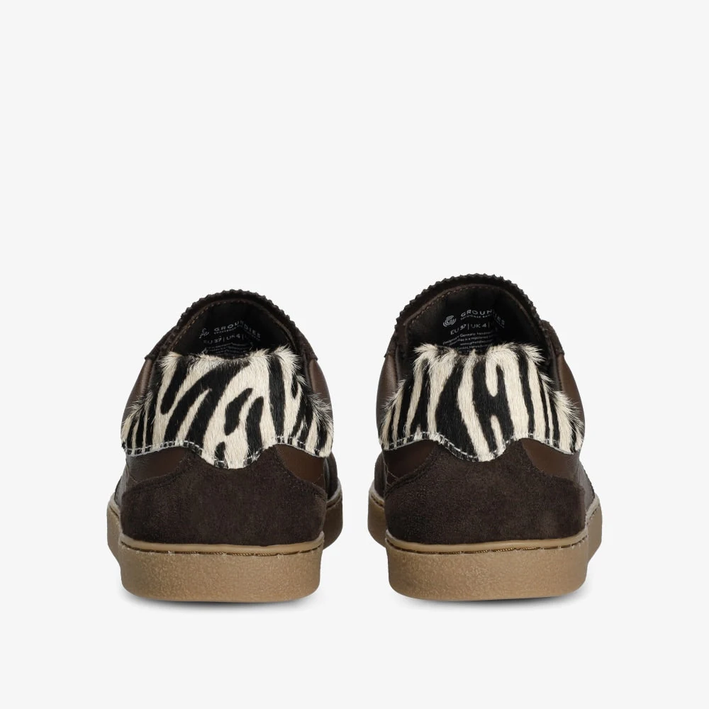Женские кроссовки Groundies Panama — Espresso/Zebra (Barefoot), фото 6