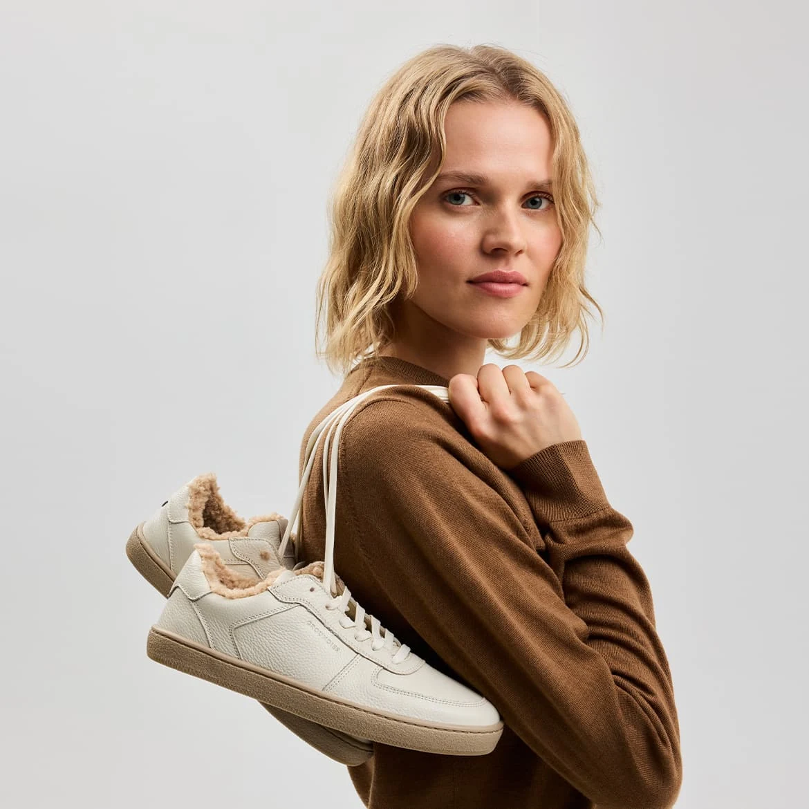 Женские кроссовки Groundies Hamptons 2.0 Teddy — Off-White (Barefoot Light), фото 2