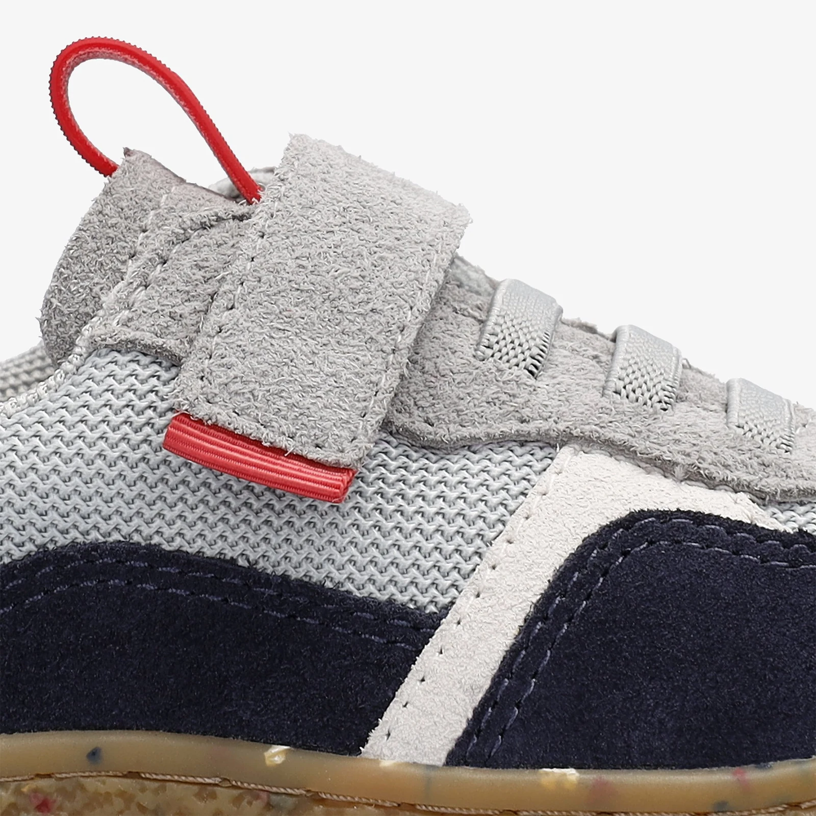Детские кроссовки Groundies Lou 2.0 — Light Grey/Red (Barefoot), фото 6