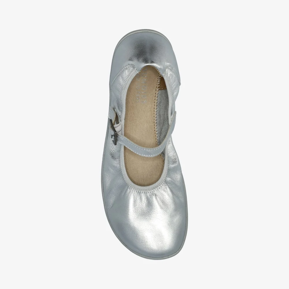 Женские балетки Groundies Amber 2.0 — Silver (Metallic) (Barefoot), фото 5