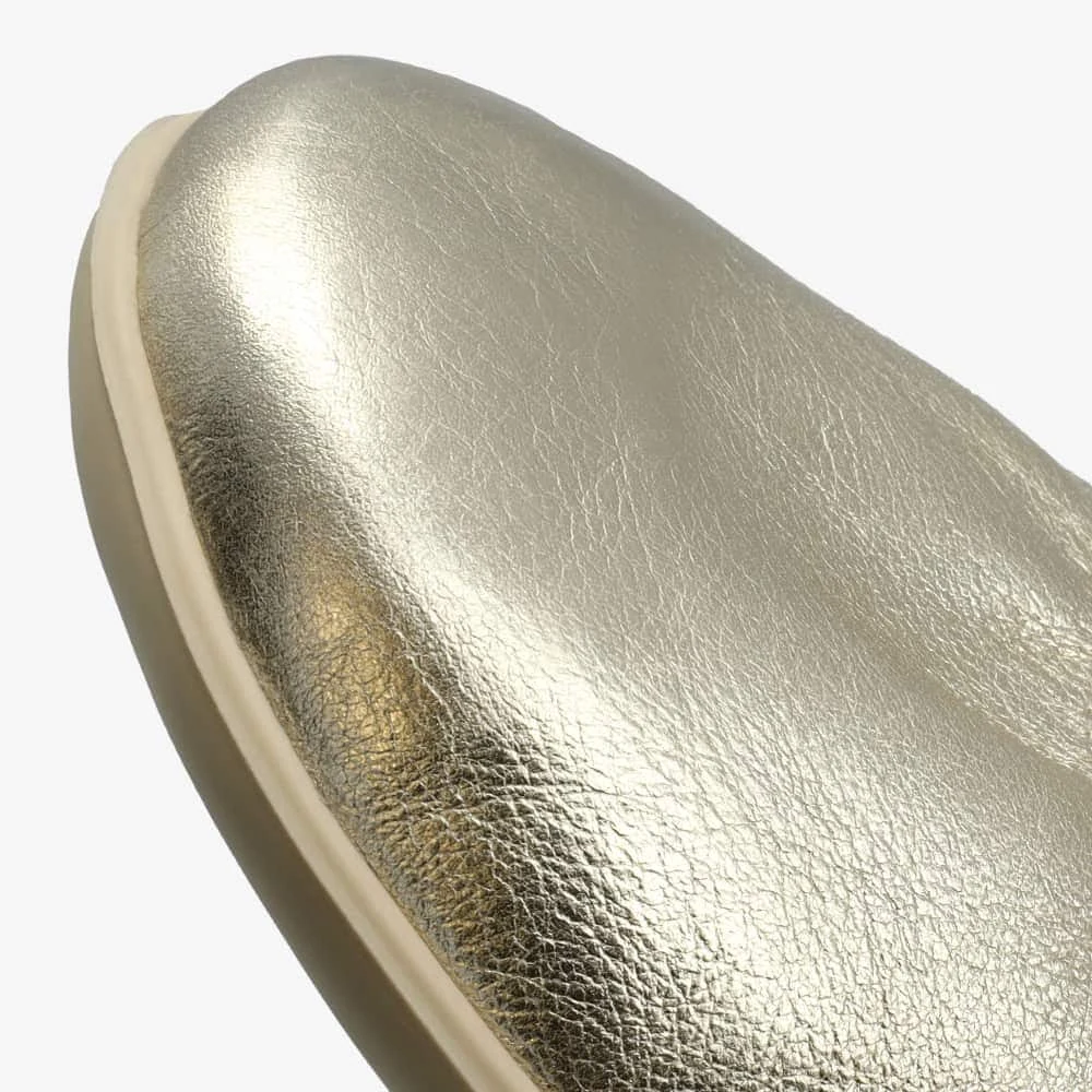 Женские балетки Groundies Lily 3.0 — Champagne (Metallic) (Barefoot), фото 3