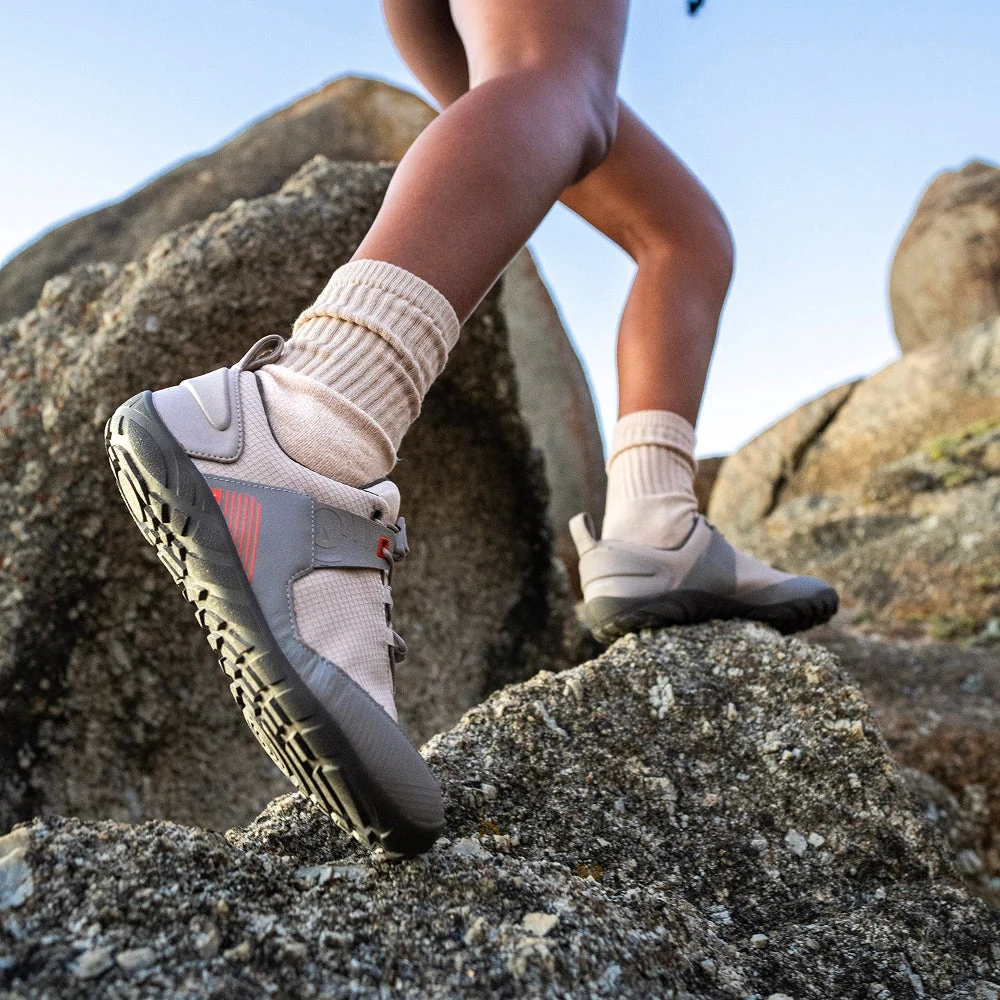 Женские трейловые кроссовки Groundies Chamonix TR Low — Sand/Red (Barefoot), фото 2
