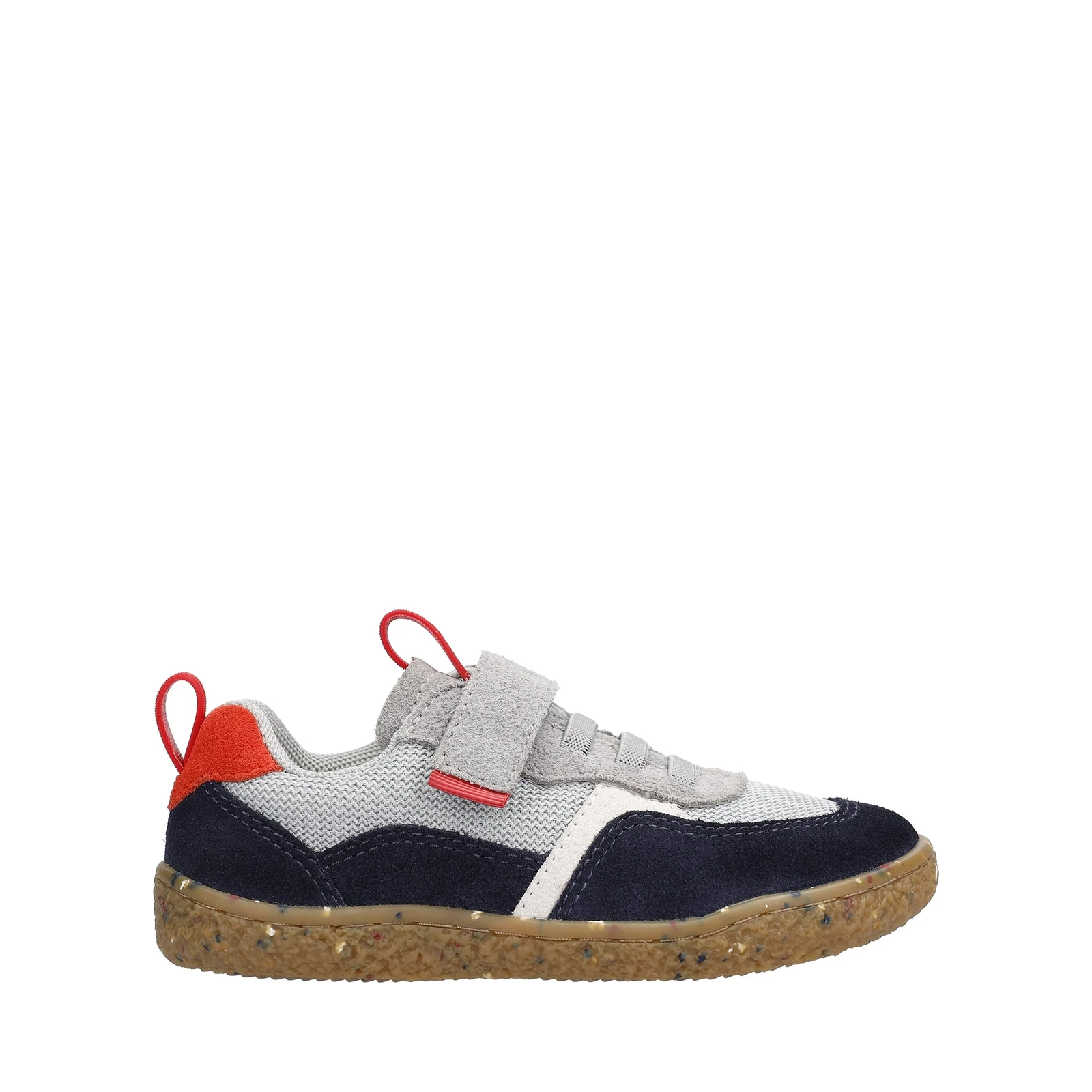 Детские кроссовки Groundies Lou 2.0 — Light Grey/Red (Barefoot) — фото 1 из 7