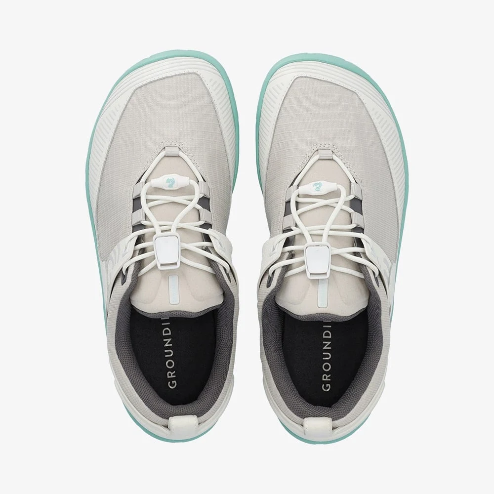 Женские трейловые кроссовки Groundies Chamonix TR Low — Stone/Mint (Barefoot), фото 2