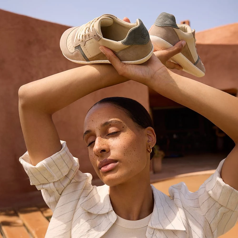 Женские кроссовки Groundies Nova GO1 — Beige/Sage Green (Barefoot), фото 2