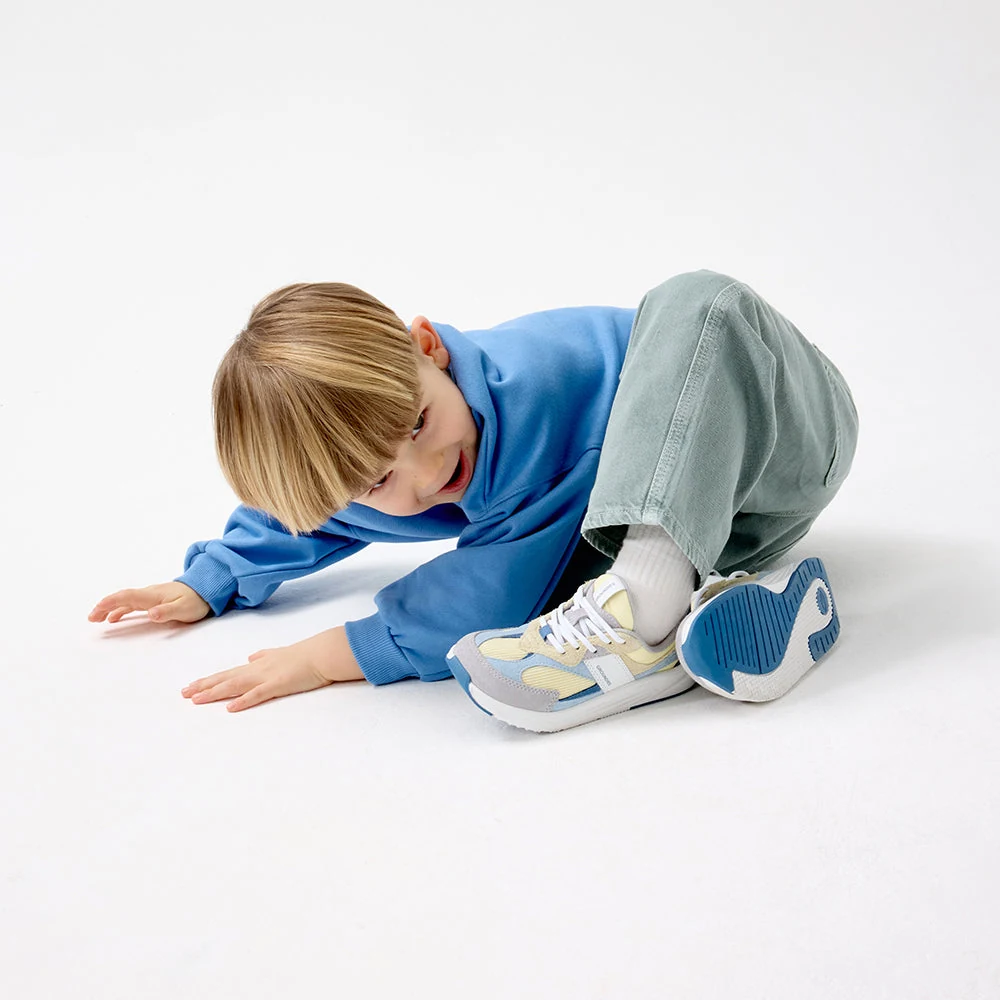 Детские кроссовки Groundies Starlite 2.0 Junior — Lemon Cream/Sky Blue (Barefoot), фото 2
